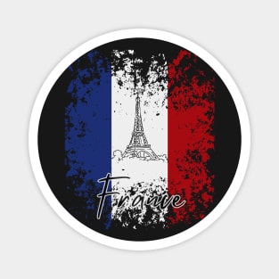 France flag grunge Magnet
